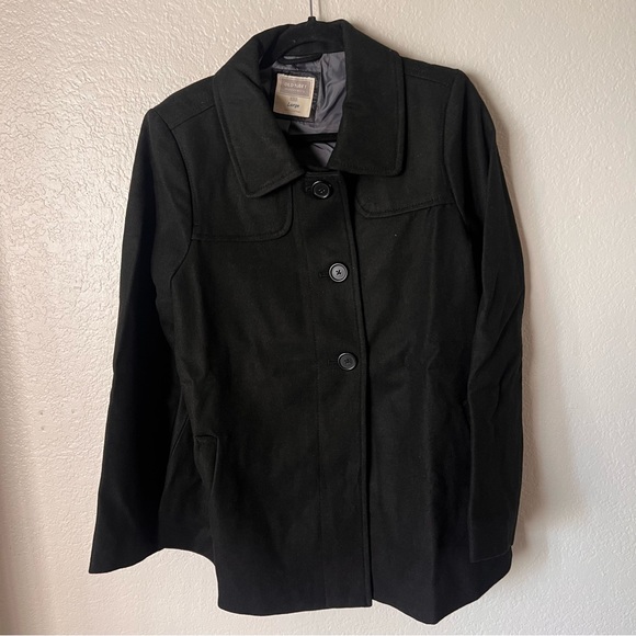 Old Navy Maternity Black Peacoat Women’s Large - Picture 1 of 3
